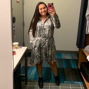 Silk snake wrap dress